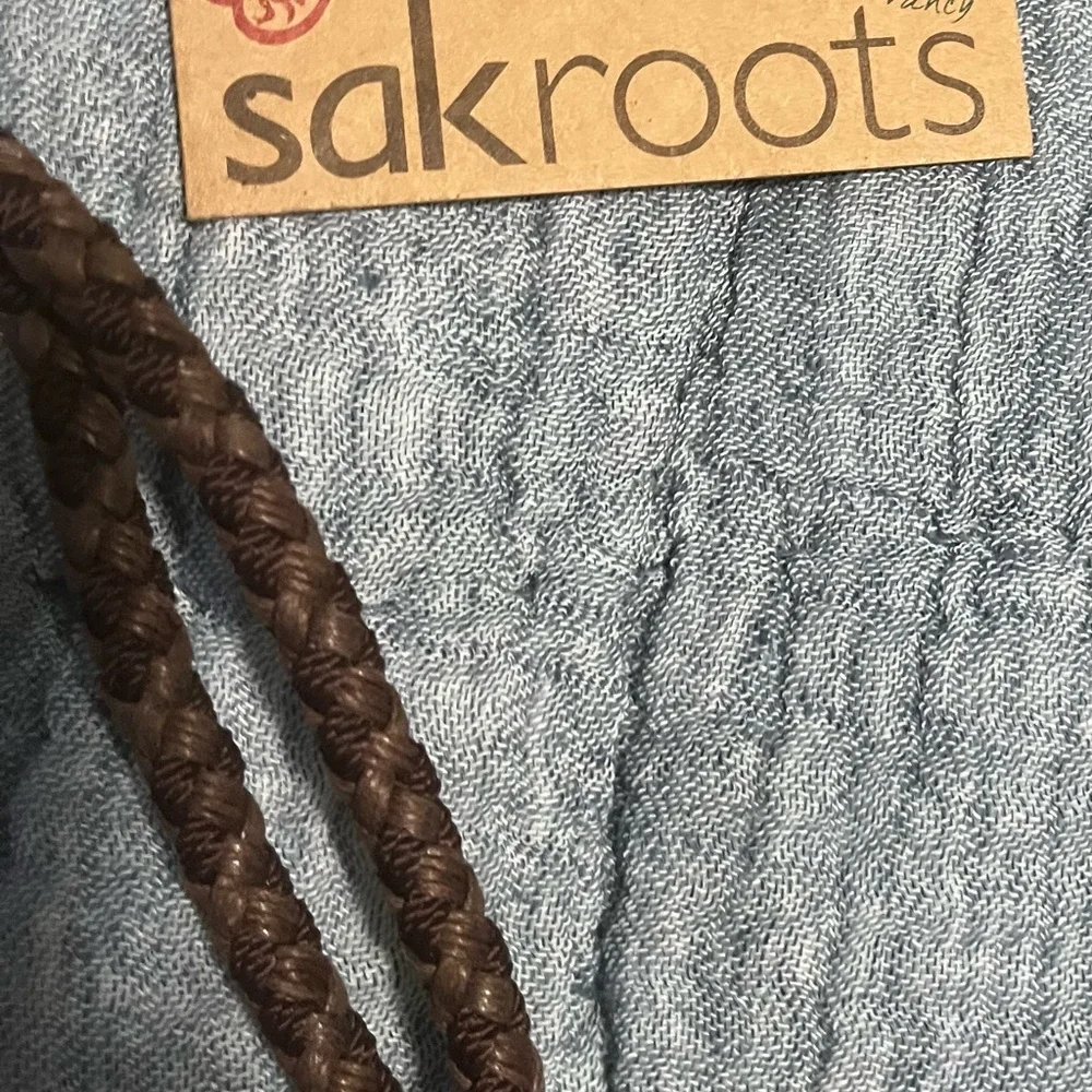 The Sak,roots,  Eco-Friendly Multi-Color Striped Crochet Shoulder Bag